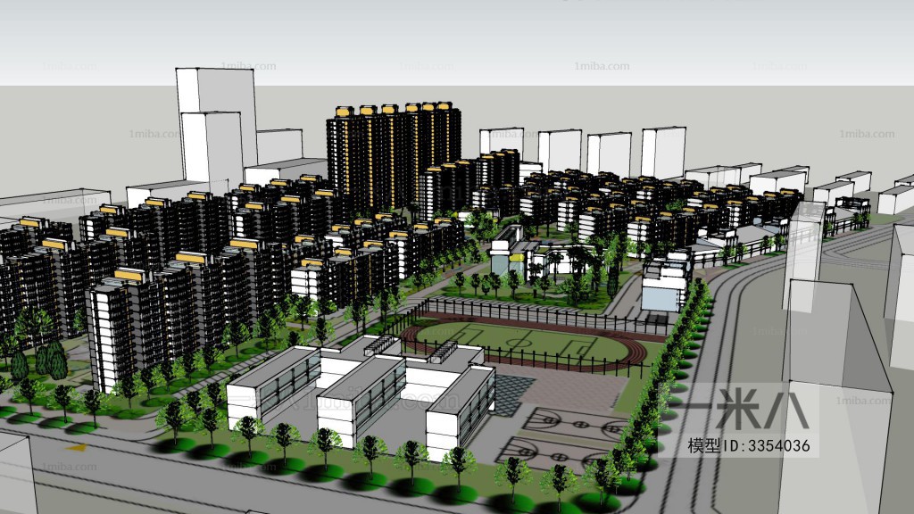 Modern Architectural Bird's-eye View Planning