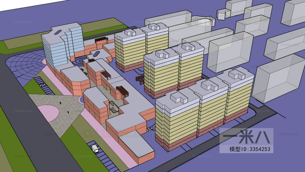 Modern Architectural Bird's-eye View Planning