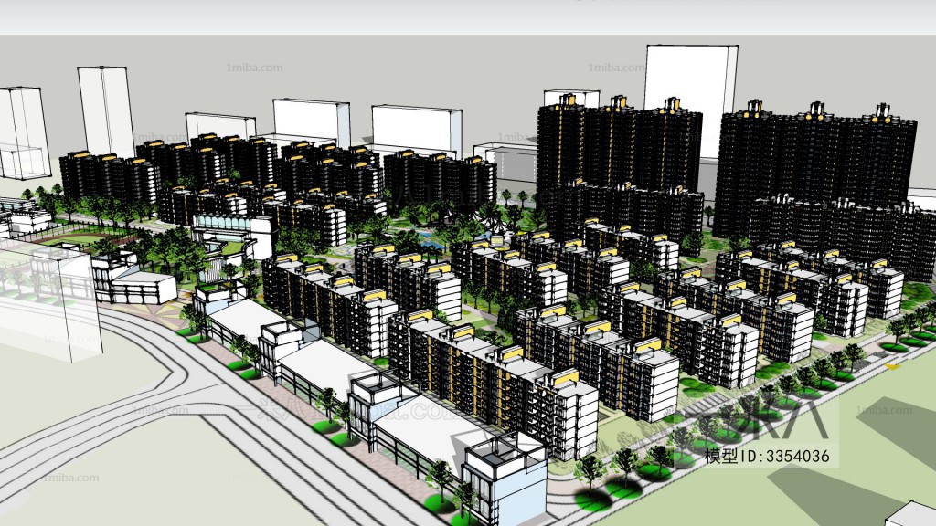 Modern Architectural Bird's-eye View Planning