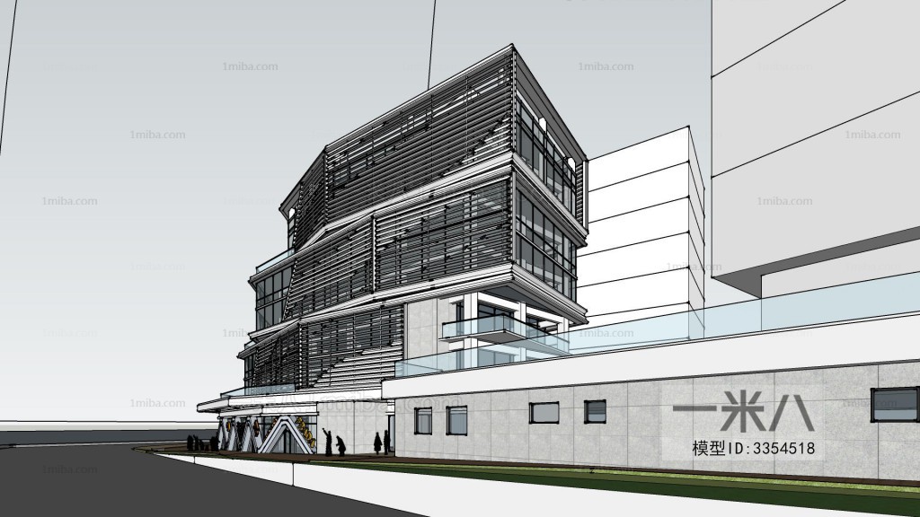 现代办公楼建筑外观