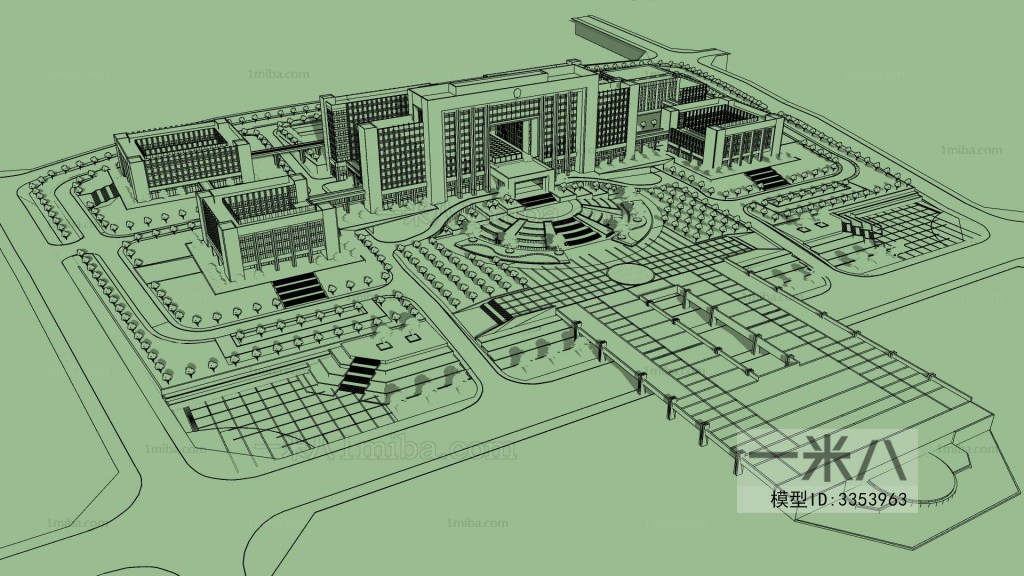 Modern Architectural Bird's-eye View Planning