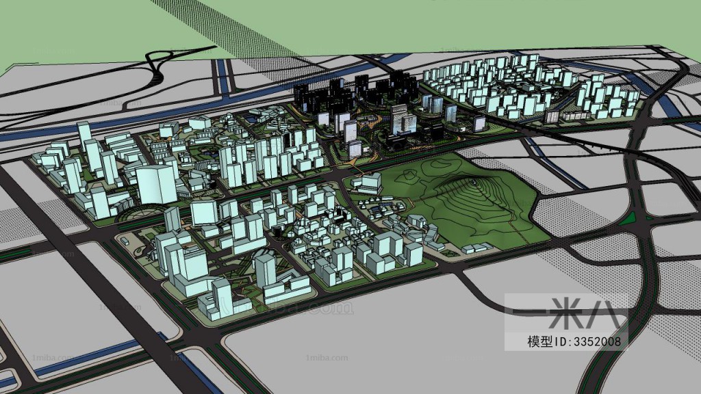 Modern Architectural Bird's-eye View Planning