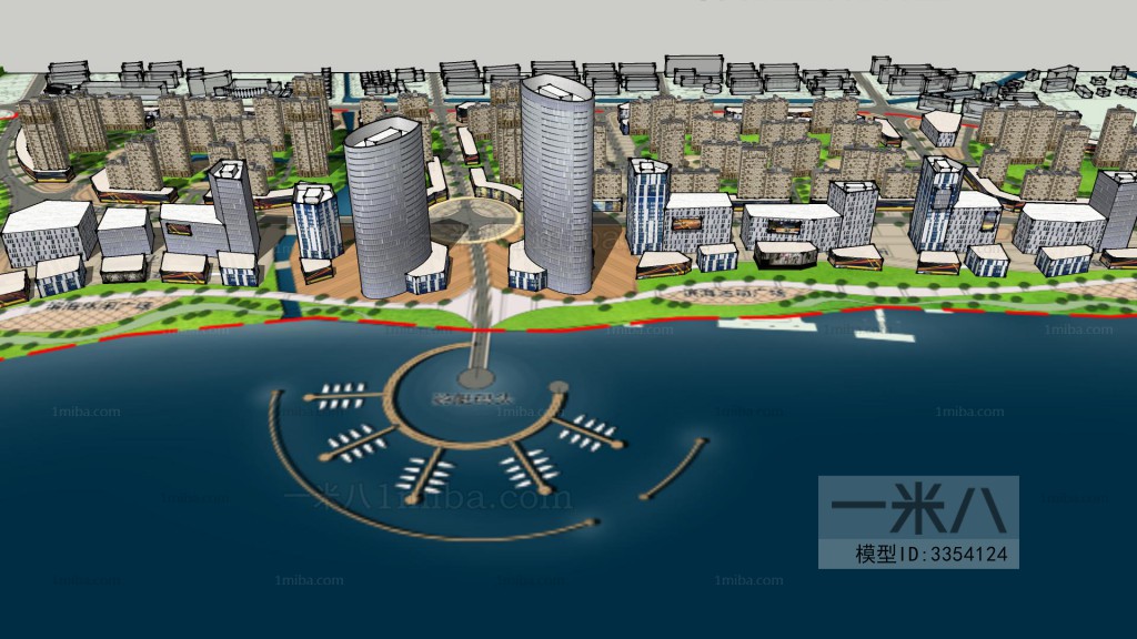 Modern Architectural Bird's-eye View Planning