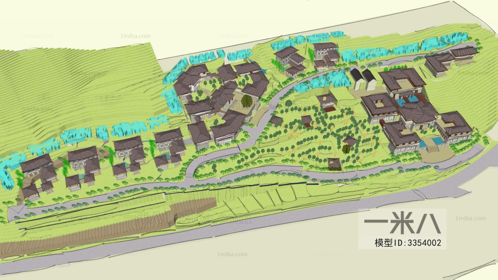 Modern Architectural Bird's-eye View Planning