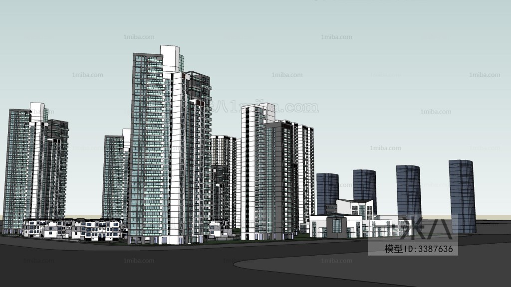 Modern Architectural Bird's-eye View Planning