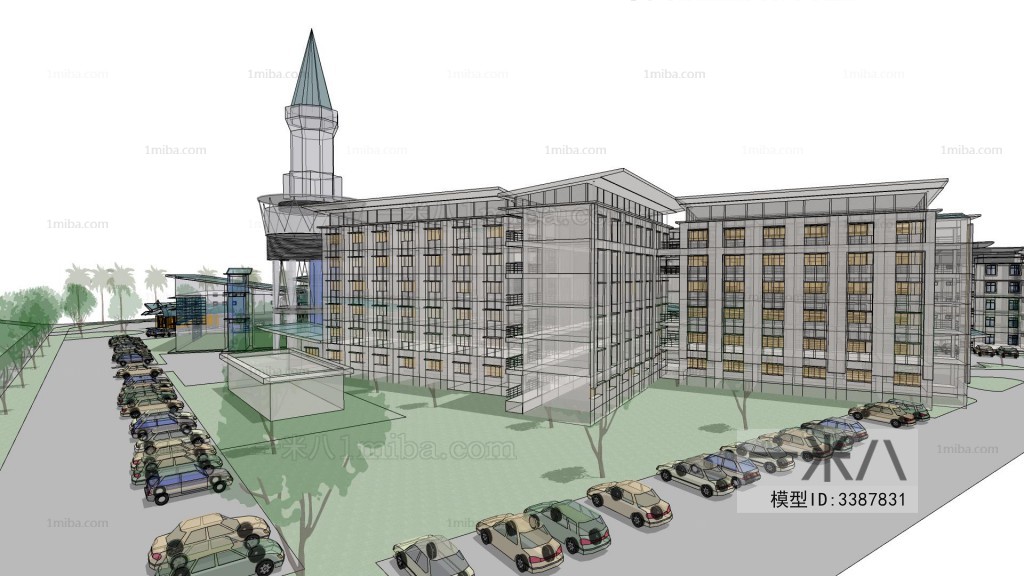 Modern Architectural Bird's-eye View Planning