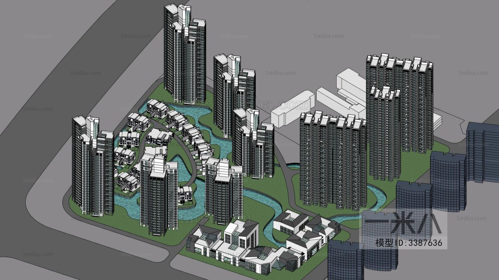 Modern Architectural Bird's-eye View Planning