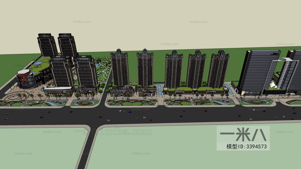 Modern Architectural Bird's-eye View Planning