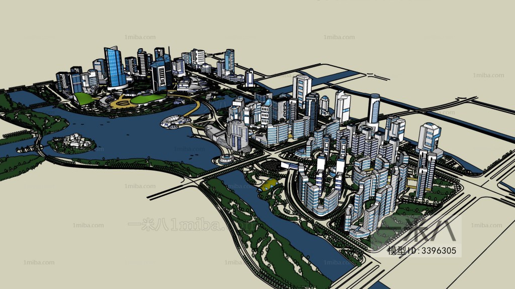 Modern Architectural Bird's-eye View Planning