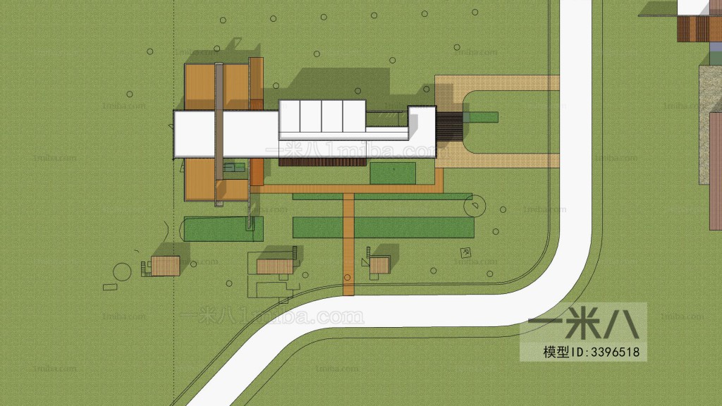 Modern Architectural Bird's-eye View Planning