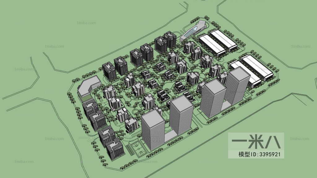 Modern Architectural Bird's-eye View Planning