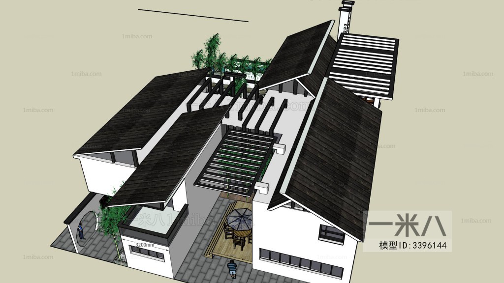 Modern Architectural Bird's-eye View Planning