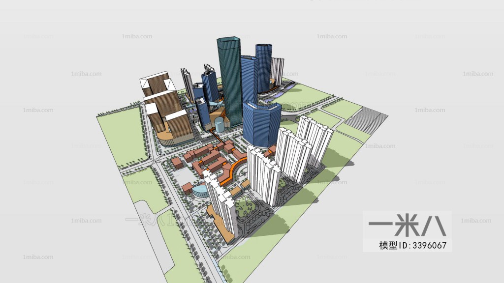 Modern Architectural Bird's-eye View Planning