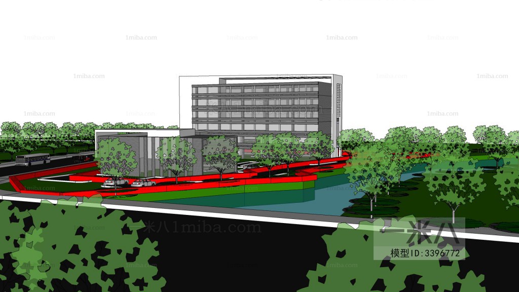 Modern Architectural Bird's-eye View Planning