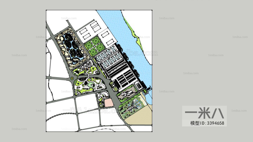 Modern Architectural Bird's-eye View Planning