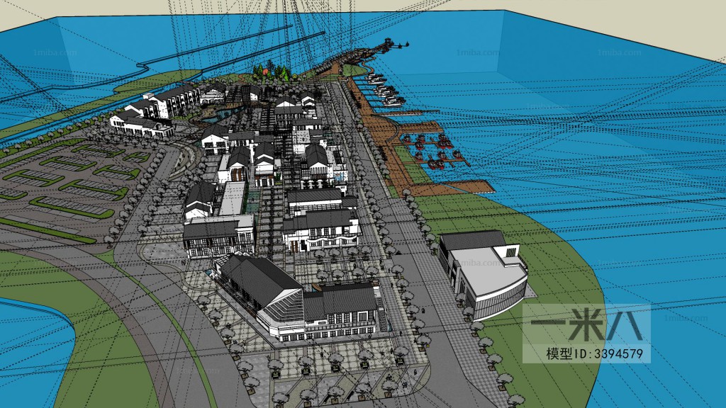 Modern Architectural Bird's-eye View Planning