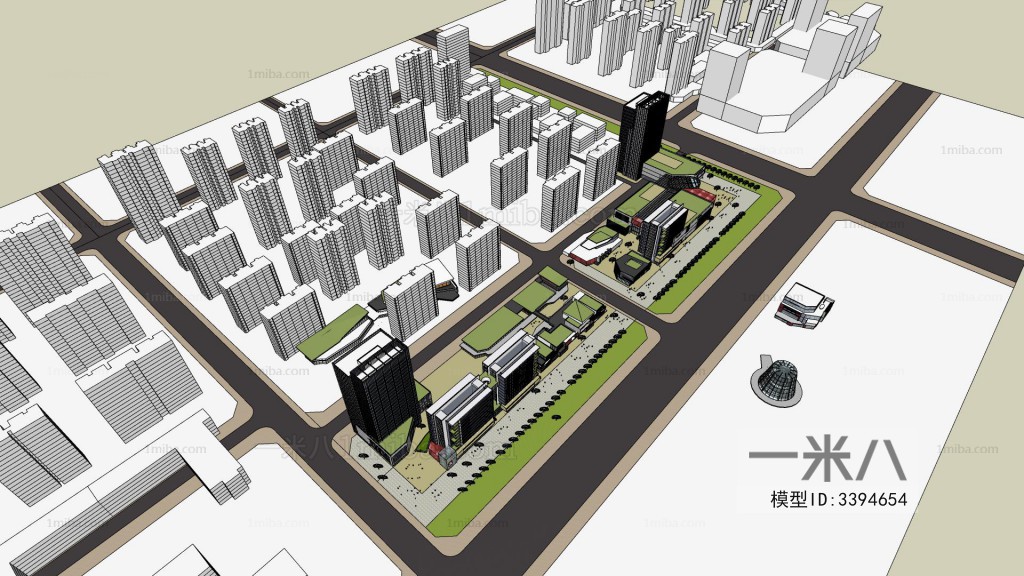 Modern Architectural Bird's-eye View Planning