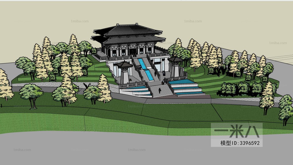 Modern Architectural Bird's-eye View Planning