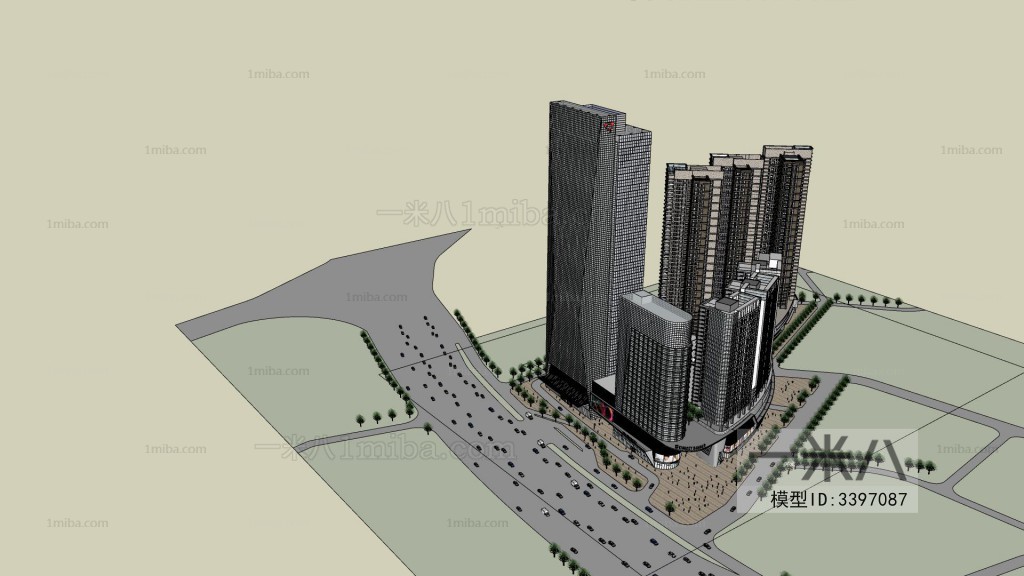 Modern Architectural Bird's-eye View Planning