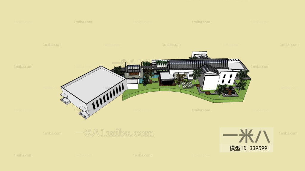 Modern Architectural Bird's-eye View Planning