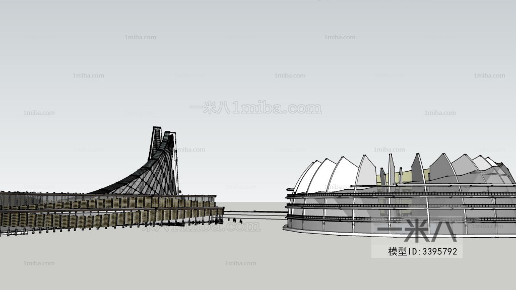 Modern Architectural Bird's-eye View Planning