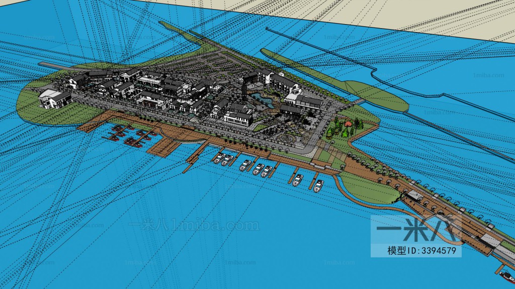 Modern Architectural Bird's-eye View Planning