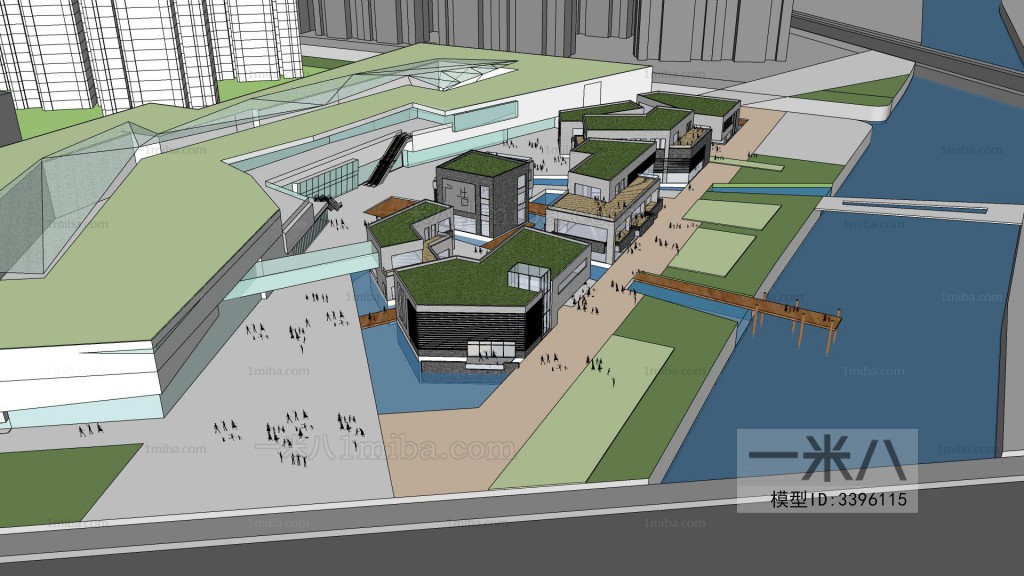 Modern Architectural Bird's-eye View Planning