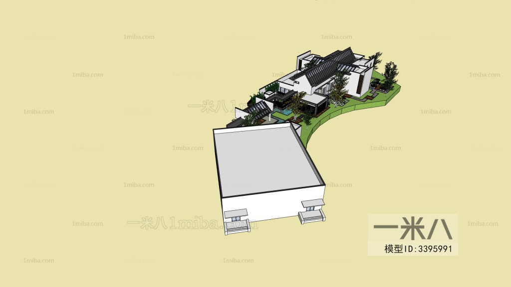 Modern Architectural Bird's-eye View Planning