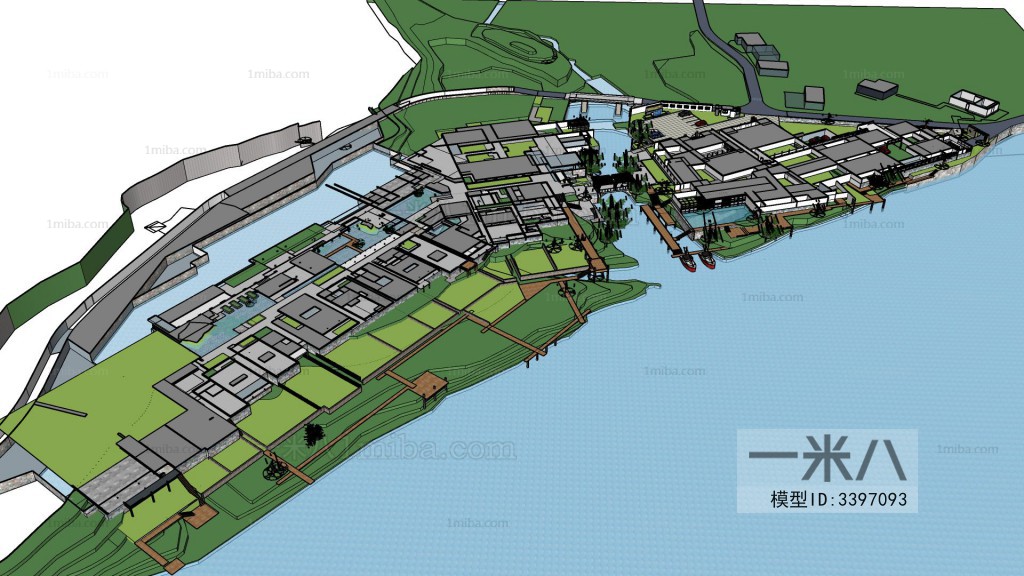 Modern Architectural Bird's-eye View Planning