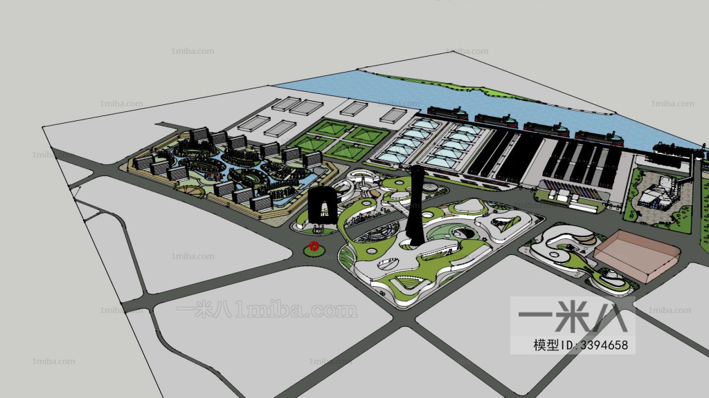 Modern Architectural Bird's-eye View Planning