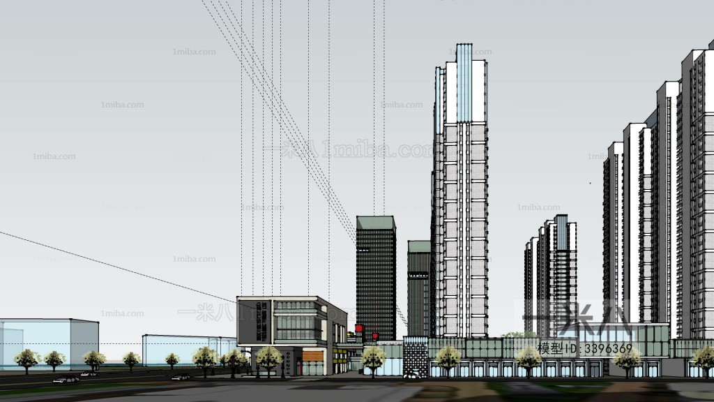 Modern Architectural Bird's-eye View Planning