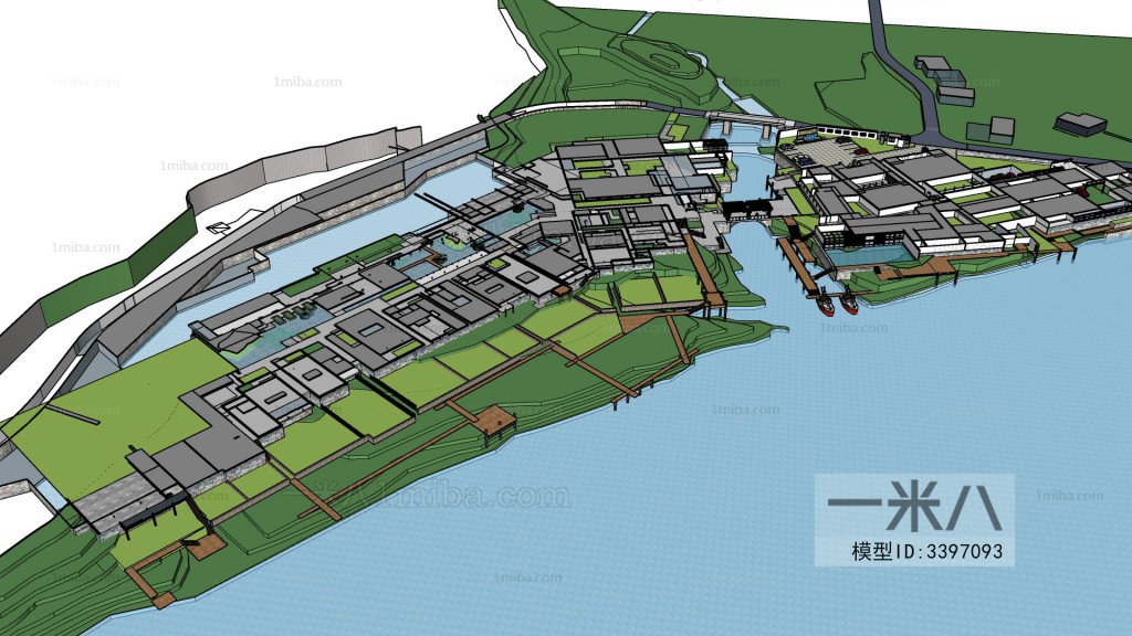 Modern Architectural Bird's-eye View Planning