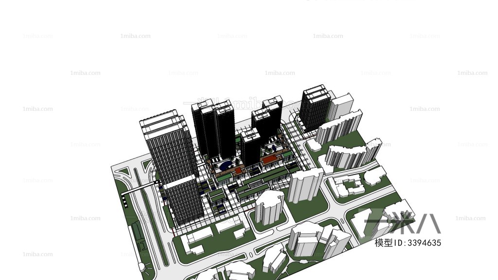 Modern Architectural Bird's-eye View Planning