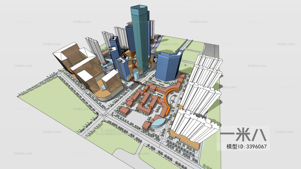 Modern Architectural Bird's-eye View Planning