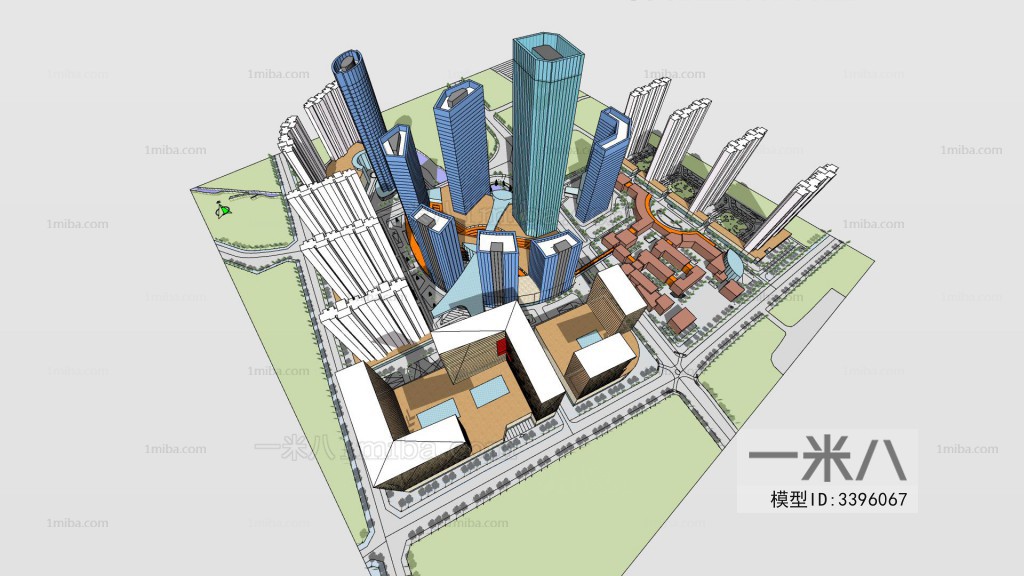 Modern Architectural Bird's-eye View Planning