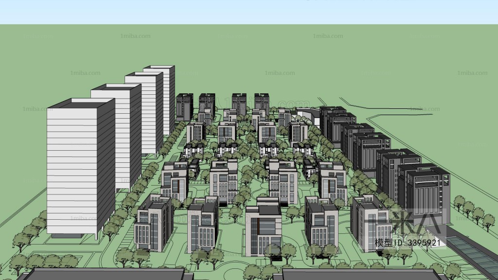 Modern Architectural Bird's-eye View Planning