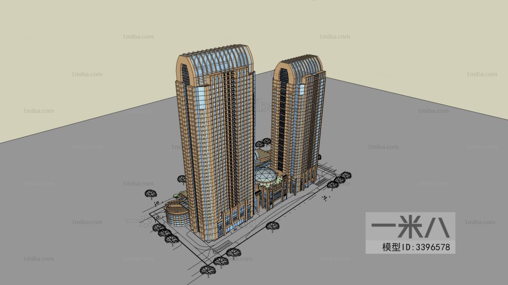 Modern Architectural Bird's-eye View Planning