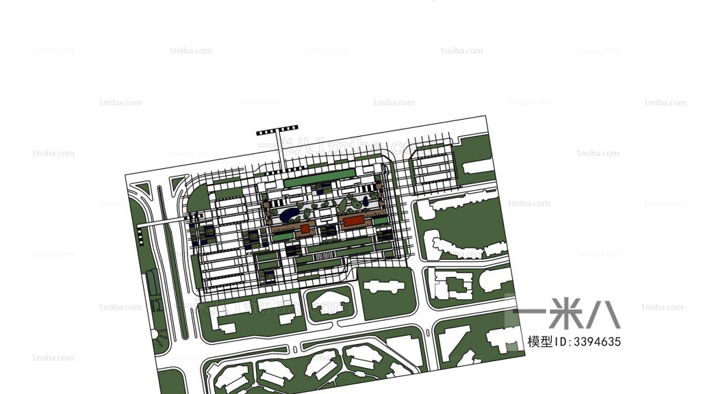 Modern Architectural Bird's-eye View Planning