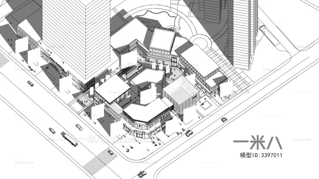 Modern Architectural Bird's-eye View Planning