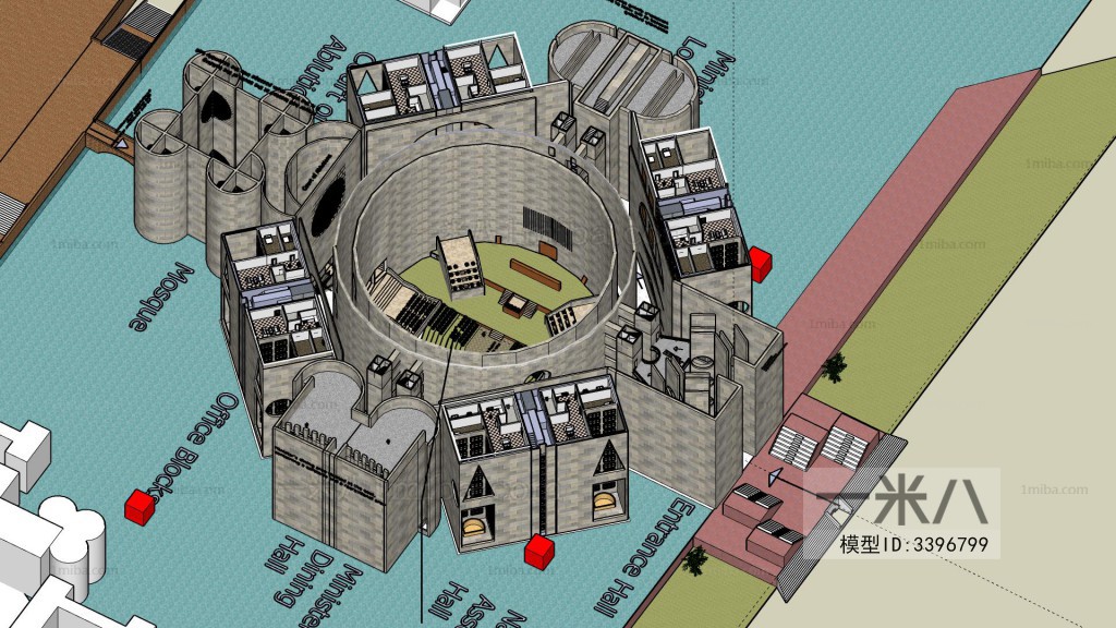 Modern Architectural Bird's-eye View Planning