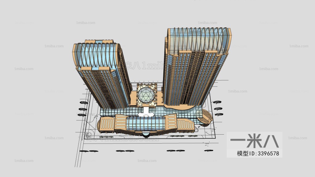 Modern Architectural Bird's-eye View Planning