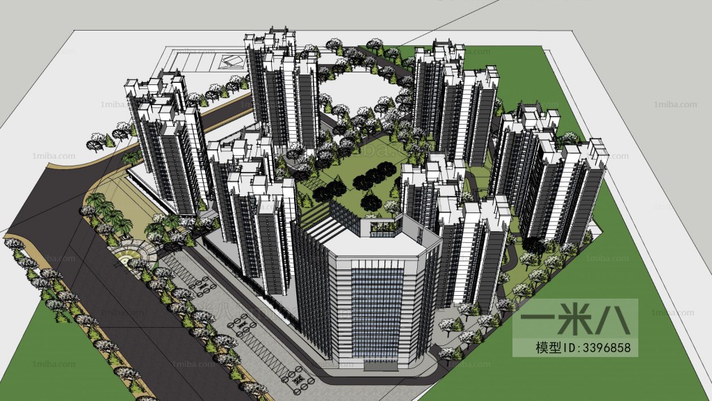 Modern Architectural Bird's-eye View Planning