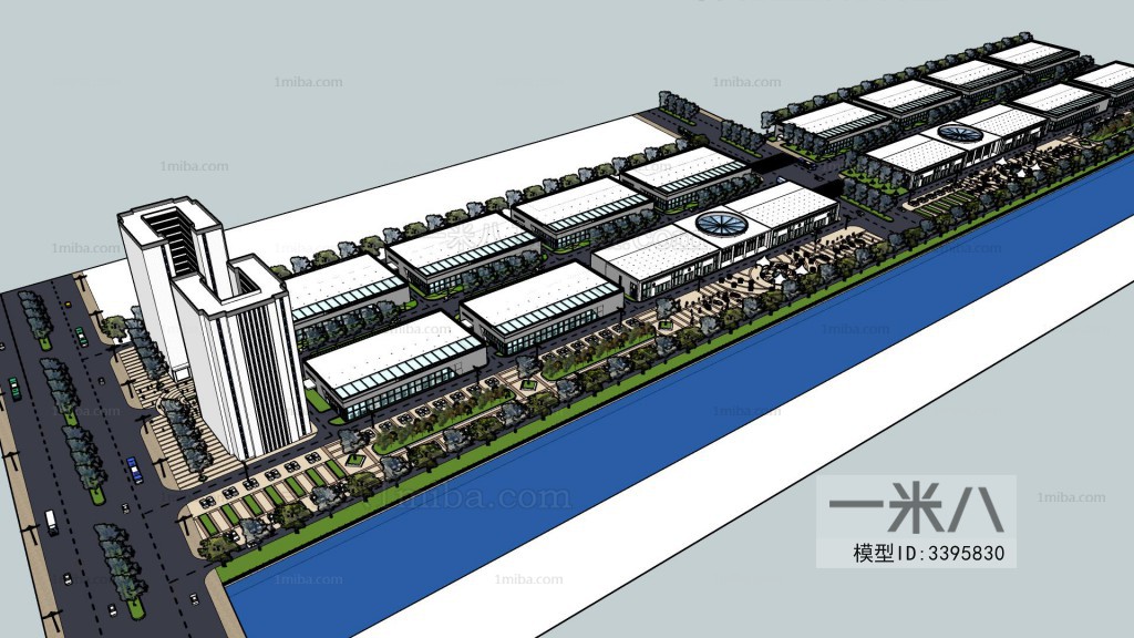 Modern Architectural Bird's-eye View Planning