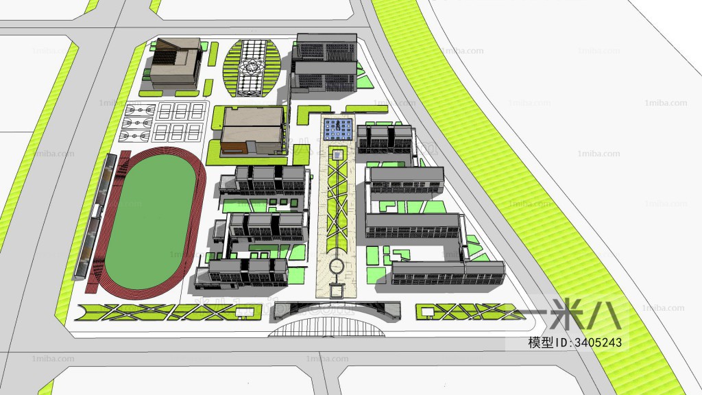 Modern Architectural Bird's-eye View Planning