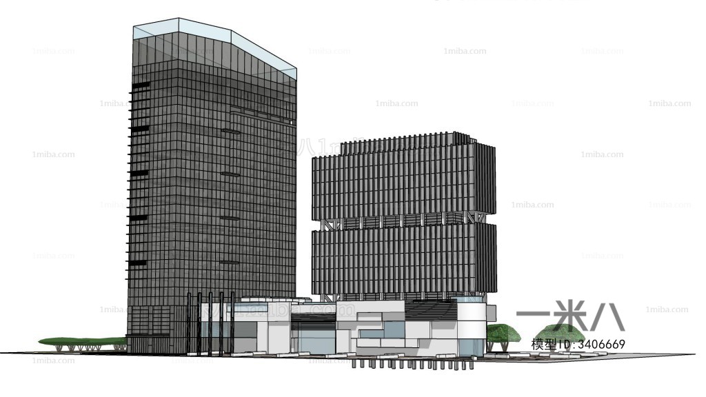 Modern Architectural Bird's-eye View Planning