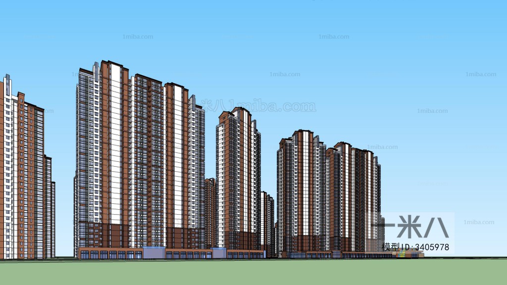 Modern Architectural Bird's-eye View Planning