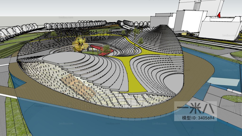 Modern Architectural Bird's-eye View Planning