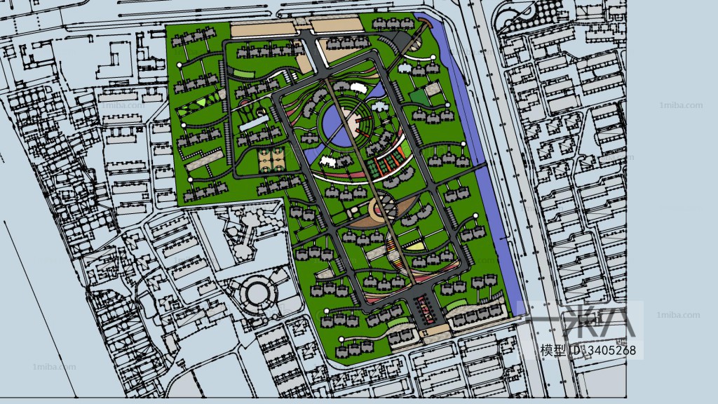 Modern Architectural Bird's-eye View Planning