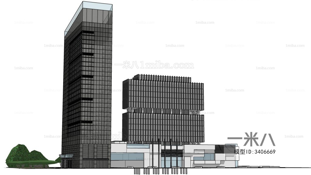 Modern Architectural Bird's-eye View Planning