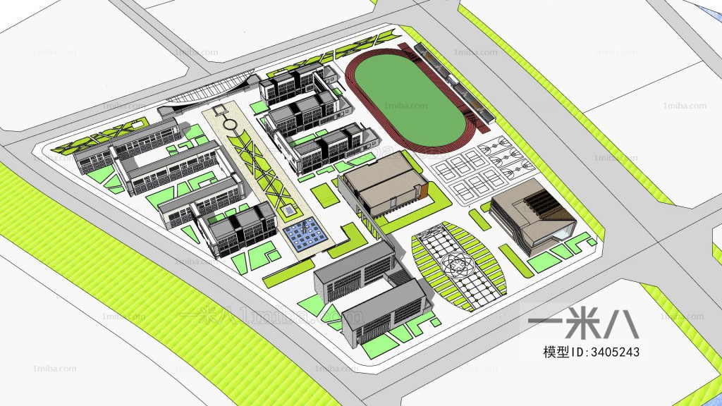 Modern Architectural Bird's-eye View Planning